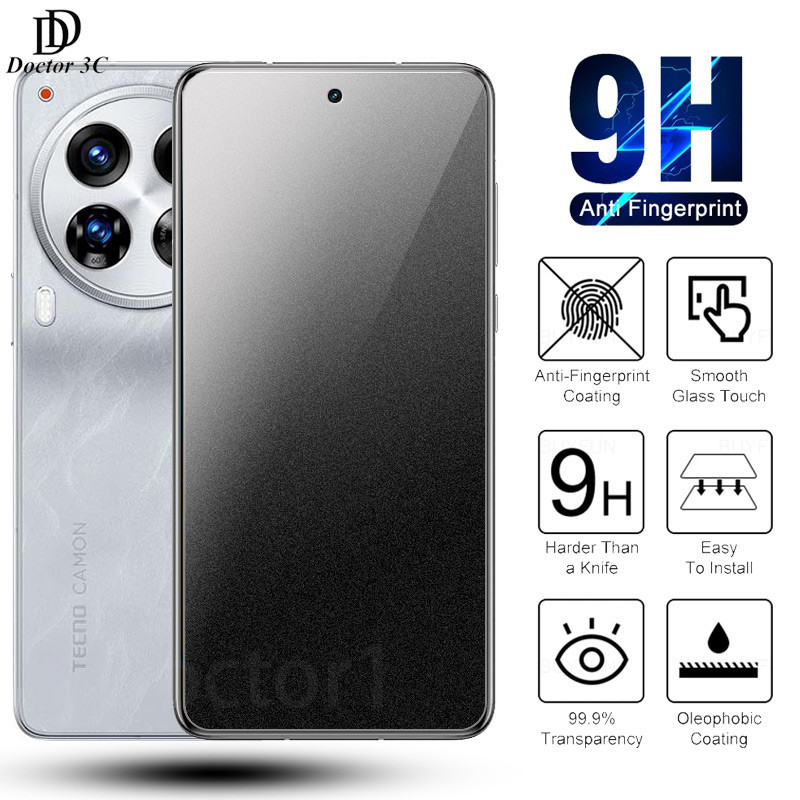 ฟิล์มกระจกแบบด้าน รุ่น Tecno Camon 30 20 20s 19 18 17 16 15 12 Pova 6 5 Pouvoir 4 Neo 3 2 Pro Premie