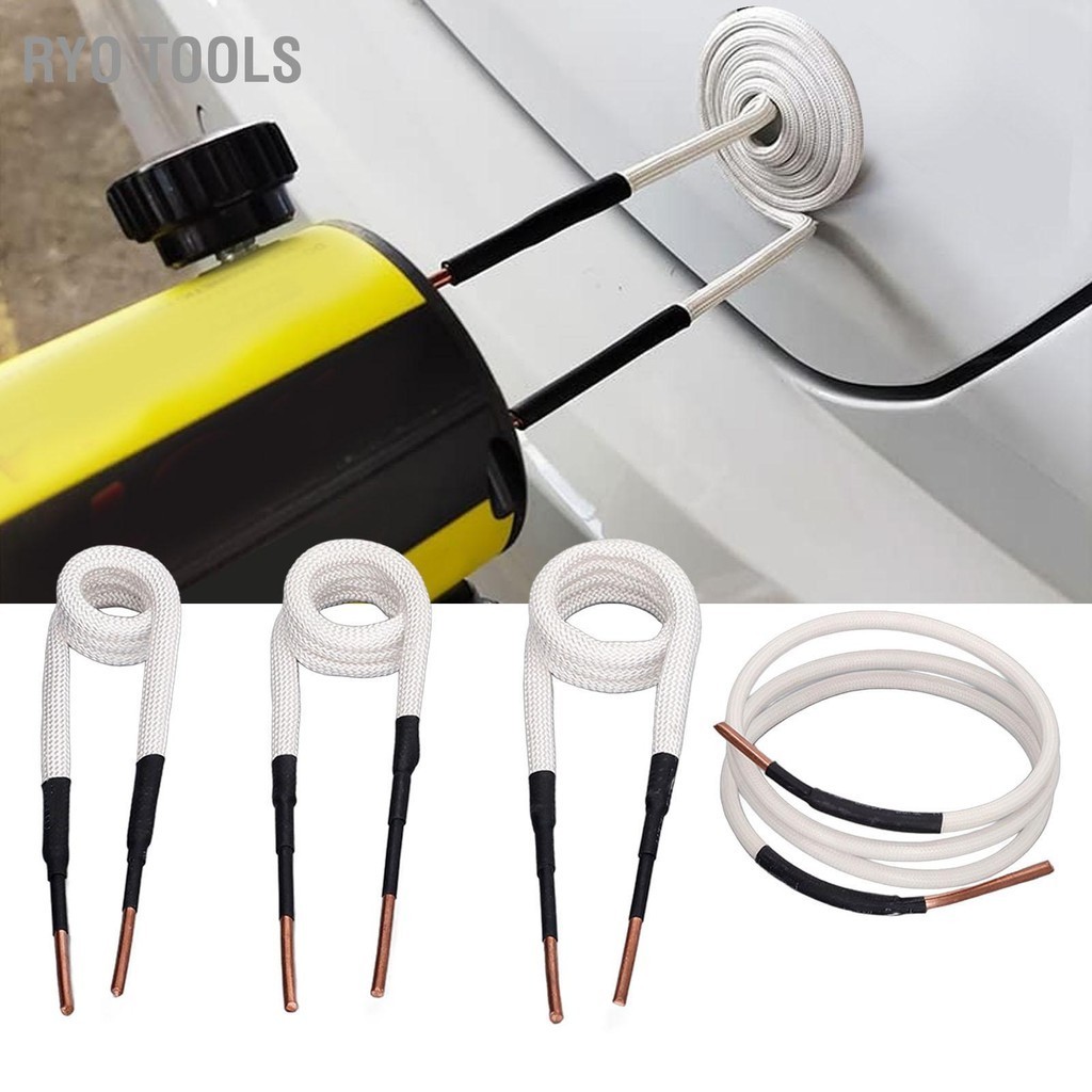 Ryo Tools 4PCS Induction เครื่องทำความร้อนขดลวด 3.0 มม.ทองเหลืองไฟฟ้าความร้อน COIL Kit สำหรับ NUT แล