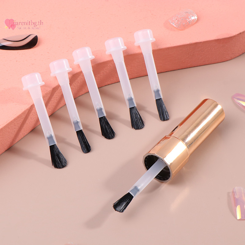 Renbg 25 ชิ้น/กล่องทิ้งเล็บแปรงยาทาเล็บขวดเปลี่ยนแปรงเล็บแปรง Liquid Applicators เล็บเครื่องมือ TH