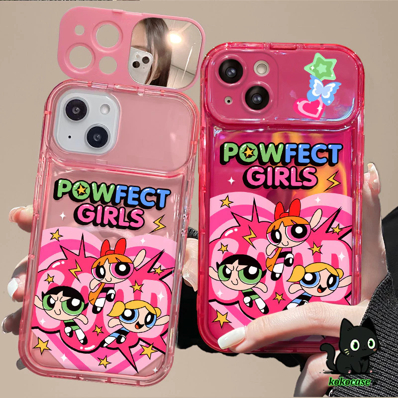 🚀ส่งจากไทย🚀เข้ากันได้ เคสไอโฟน 11 13 15 14 12 Pro Max 15 14 7 8 Plus X XR XS MAX Flying หญิงตำรวจพลิกกรณีโทรศัพท์กระจก