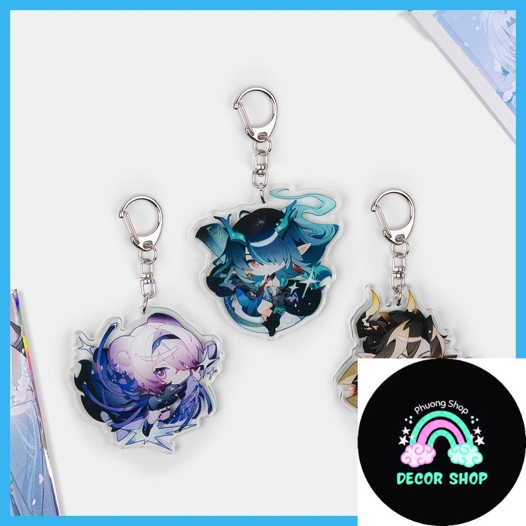 พวงกุญแจอะคริลิค Arknights Gari Claire Morgan Meteor Arknights พวงกุญแจจี้ Interlayer Valle