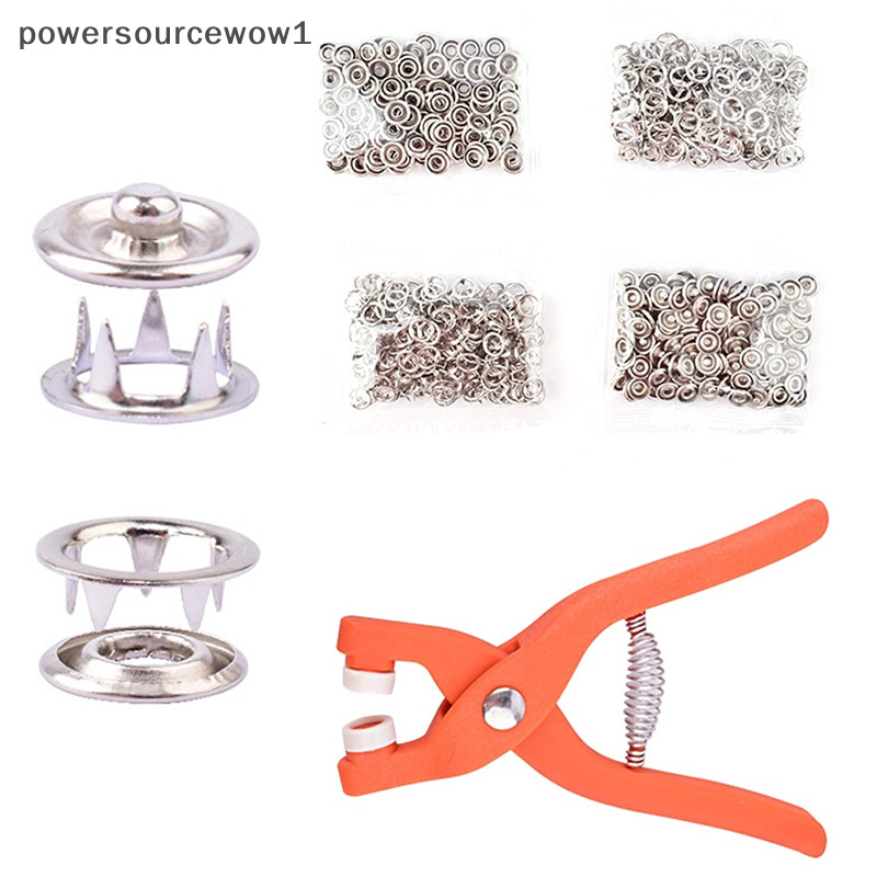 Wow 50/100PCS Plier เครื่องมือปุ่มเย็บผ้าโลหะ Five-claw Buckle โลหะ Snap ปุ่มเสื้อผ้า Stitch ฟรี Fastener ความปลอดภัยเย็บเครื่องมือ TH