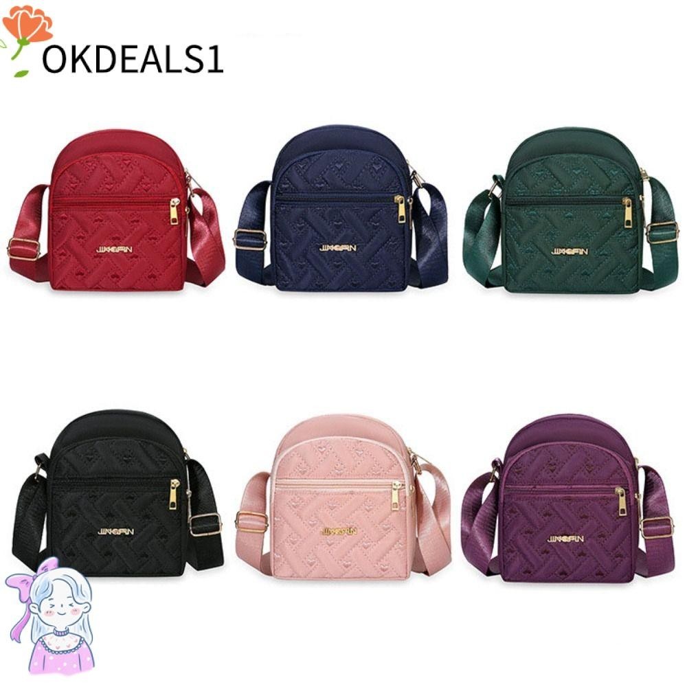 Dealshop กระเป๋าผ้าไนล่อน ทรงสี่เหลี่ยม ขนาดเล็ก อเนกประสงค์ สําหรับใส่โทรศัพท์มือถือ