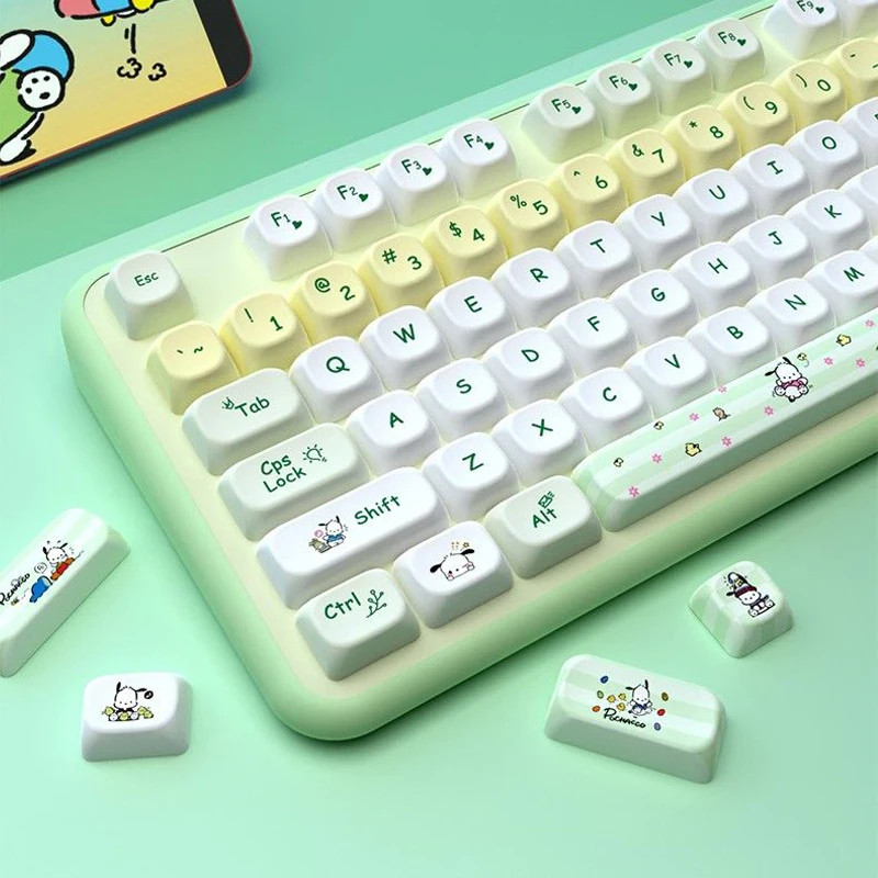 143 คีย์ MOT Profile คีย์บอร์ด Keycaps ลูกสุนัขน่ารักธีมห้าด้าน Dye Sub PBT Keycaps สําหรับ Cherry Gateron MX Switches คีย์บอร์ดเครื่องกล