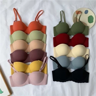 🌸ส่งไวจากไทย🌸 บราเกาะอกไร้โครง สายถอดได้ ดันทรงหนา โฟมรูปมือ เก็บทรงสวย ไร้ขอบ ระบายอากาศ ใส่สบายมาก