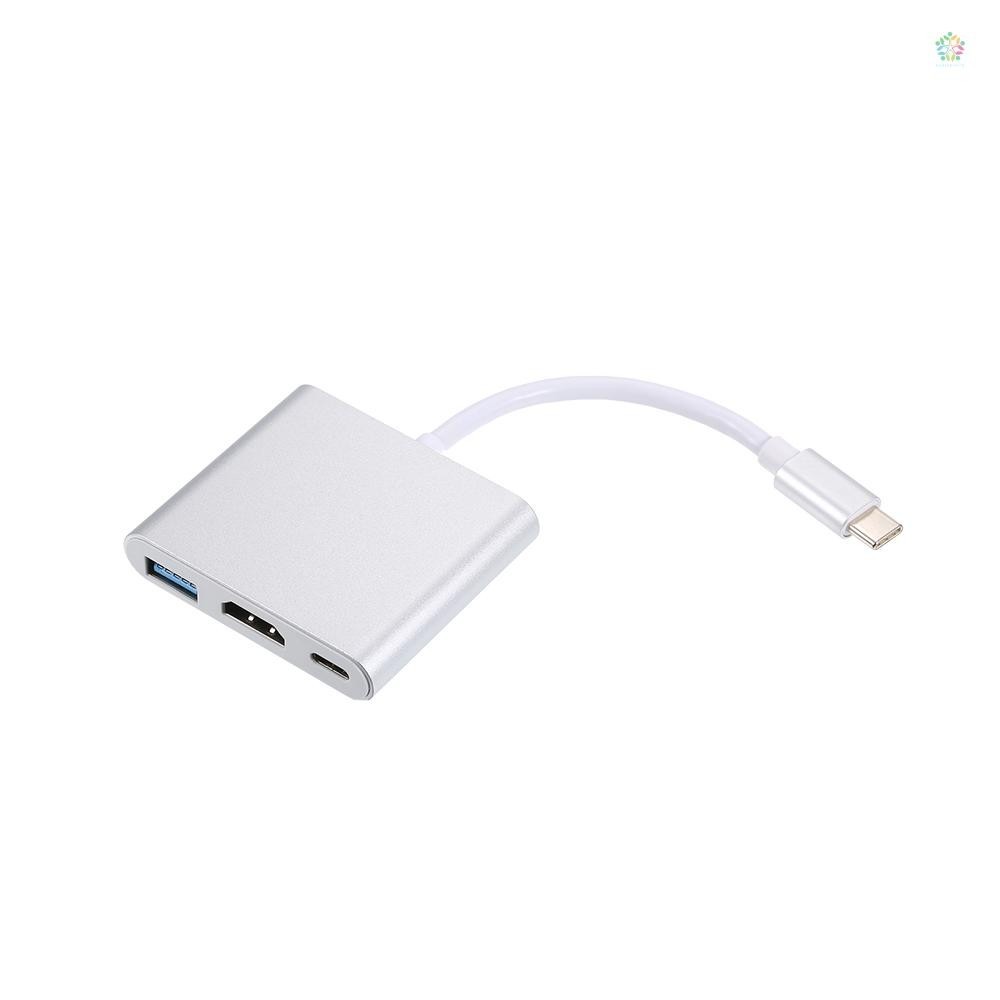 Usb 3.1 Type-C ถึง USB 3.0/ HD/ Type-C HUB USB-C 3-in-1 อะแดปเตอร์ Dongle Dock Cable สําหรับ Macbook