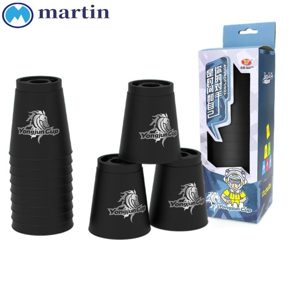 Martin 12 ชิ้น/เซ็ต Quick Stacks ถ้วย, ถ้วยพับกีฬาซ้อน, แฟลชซ้อนถ้วยของเล่นเพื่อการศึกษาพลาสติกที่มีสีสันกีฬา Flying Racing ถ้วยการแข่งขัน