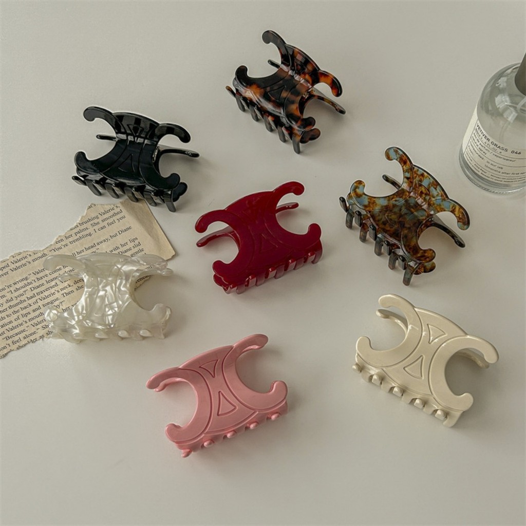 อิน สาวเกาหลีเรขาคณิตอารมณ์ฝรั่งเศสอะคริลิอะคริลิเสือดาวจดหมายคฉลามคลิปหวานน่ารักที่เรียบง่ายส่วนบุคคลกิ๊บปิ่นปักผมผู้หญิงแฟชั่นอุป