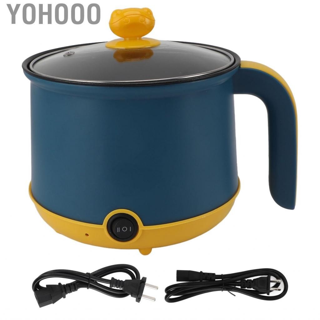 Yohooo Hot Pot Electric  Non Stick Stainless Steel Easy To Clean High Temperature Resistant 1.8L Mini Cooker for Egg Pasta