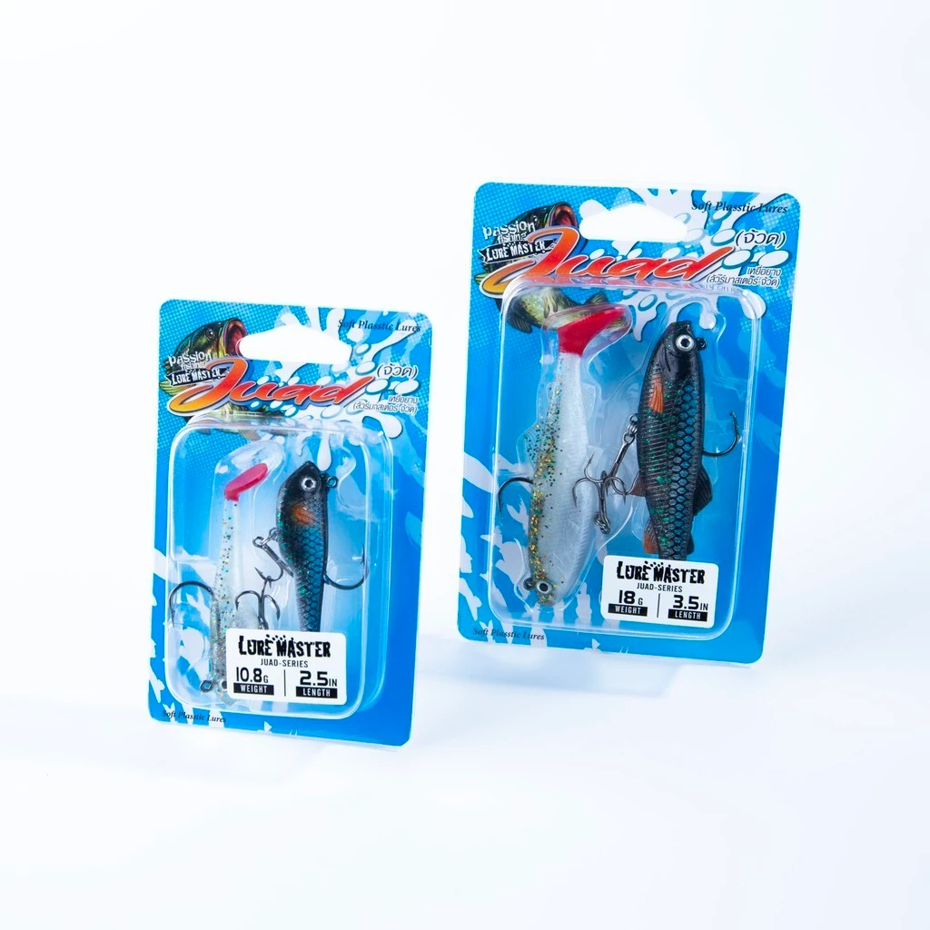เหยื่อตกปลา LURE MASTER JUAD (จ้วด) แพ็ค 2 ตัวพร้อมตัวเบ็ด ขนาด 2.5 / 3.5 นิ้ว