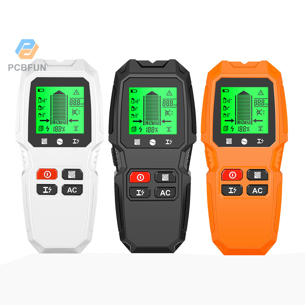 Pcbfun 5-in-1 ความลึกไม ้ การตรวจจับโลหะ AC ความลึกโลหะ /Metal Multi-Function ตั ้ งแต ่ เครื ่ องสแกนผนังโลหะเครื ่ องตรวจจับสตั ๊ ด Finder