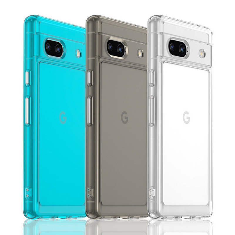 สําหรับ Google Pixel 7A / 7 / 7 Pro Ultra Thin Anti-Fall Candy Color Clear Gel TPU Case Cover