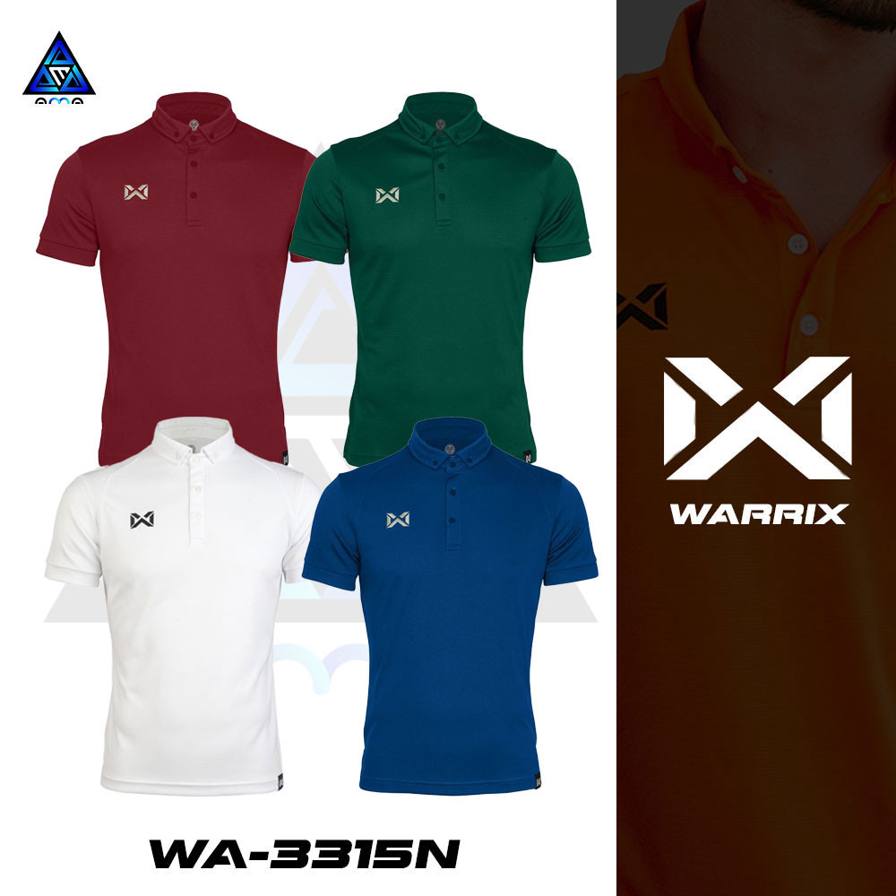 **ลดแล้วลดอีก30%** เสื้อ WARRIX รุ่นCLASSIC WA-3315N WA-PLAN15WA-204PLACL15 เสื้อวาริกซ์เสื้อโปโล สีทีมชาติแท้100%