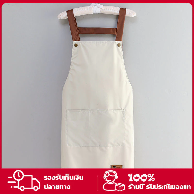 ผ้ากันเปื้อน ผ้ากันเปื้อน PVC กันน้ำ ผ้ากันเปื้อนห้องครัวสไตล์เกาหลี ชุดทำงาน ผ้ากันเปื้อนกันน้ำและกันน้ำมัน