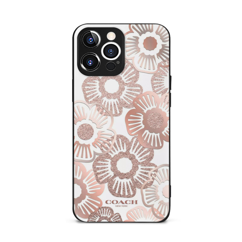 Coach IPhone 15 Pro Max 6.7 นิ้ว 2023 กรณีสีดําสําหรับ IPhone 15 IPhone 15 Pro IPhone 14 Pro Max Slim บางกันกระแทกฝาครอบป้องกันโทรศัพท์