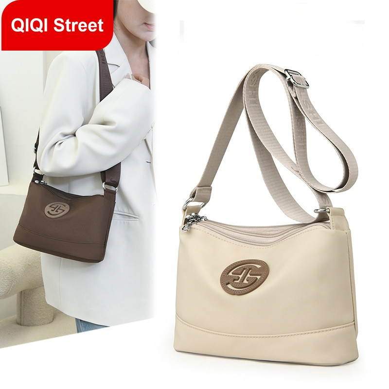 กระเป๋าสะพายข้างผ้าไนลอนกันน้ํา อเนกประสงค์และทนทาน กระเป๋าสะพายไหล่ช้อปปิ้งขนาดใหญ่แบบสบาย ๆ ของคุณแม่ - รูปที่ 3