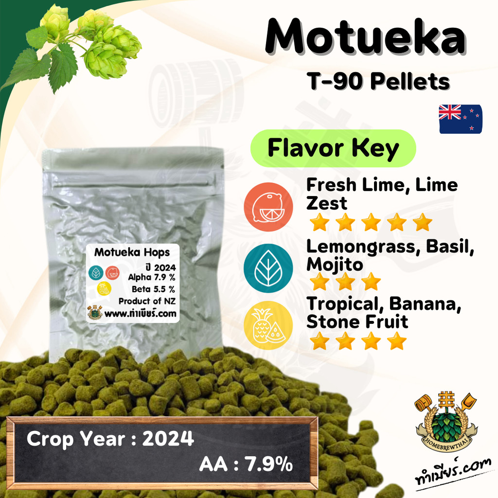 Motueka Hops Pellet (ฮอปส์)