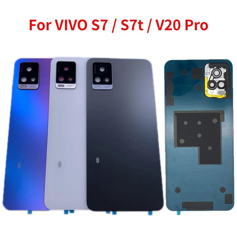 ใหม่ปกหลังสําหรับ VIVO S7 S7t V20 Pro ฝาครอบแบตเตอรี่กระจกด้านหลังประตูกรณีซ่อมเปลี่ยนเลนส์กล้อง