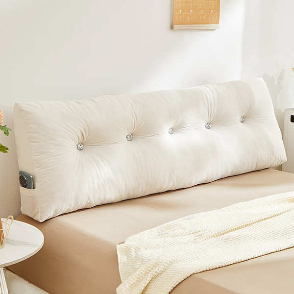 หมอนหัวทุย pillow หมอนอิงหัวเตียงหมอนอิงสามเหลี่ยมพนักพิงขนาดใหญ่พนักพิงเอวเบาะรองหลังห้องนอนหอพักโซฟาเรียบง่ายเสื่อทาทามิกระเป๋านุ่ม