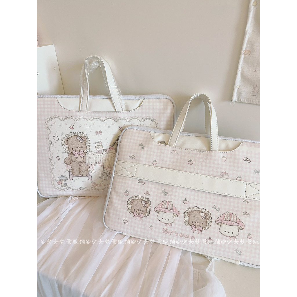 Girl Dream Original Tea Party แบบพกพา Messenger 53 ซม.กระเป๋าแล็ปท็อป 47 ซม.น่ารักกันกระแทกกระเป๋า matebook จุดป้องกันกรณี