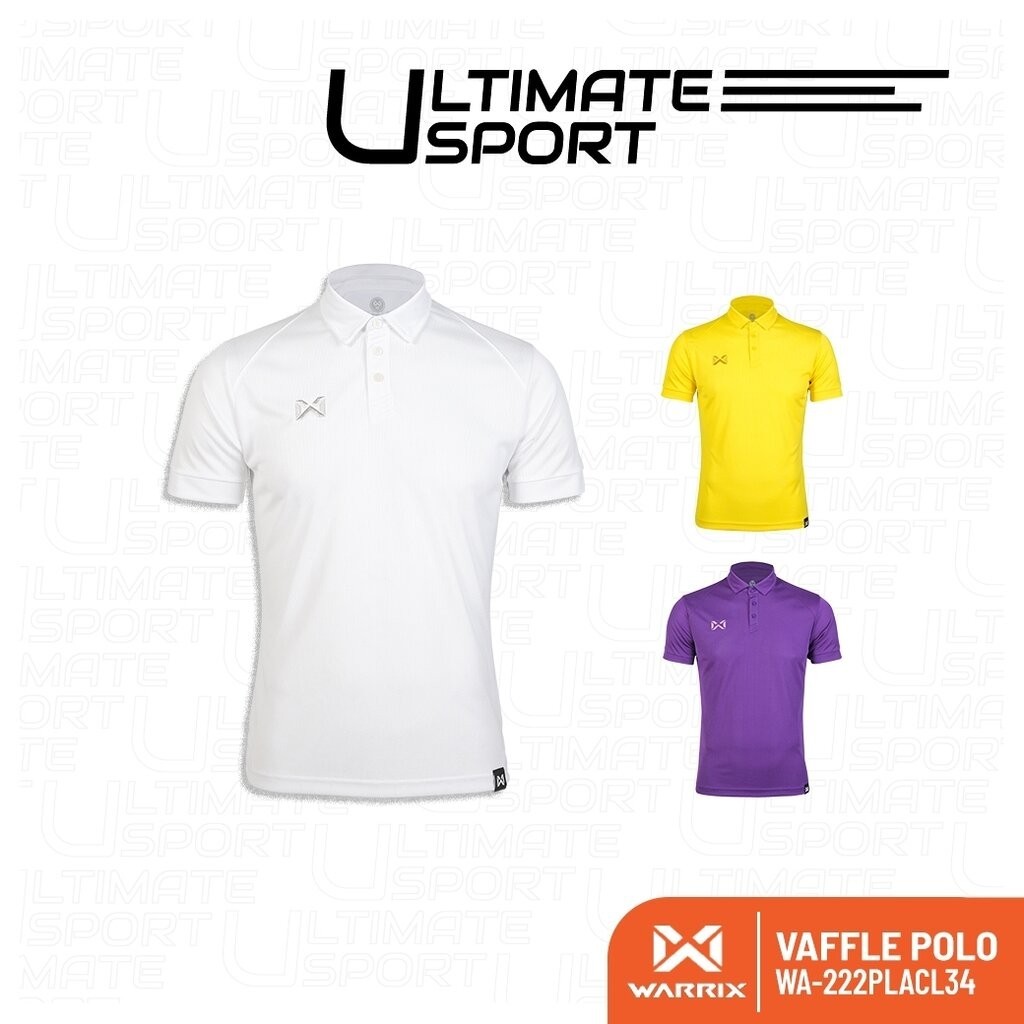 ใหม่! Warrix เสื้อโปโลวอริกซ์ เสื้อวาริกซ์ ใส่ทำงาน ใส่สบาย ไม่ต้องรีด สีล้วนรุ่น WA-222PLACL34 ม่วง,ขาว,เหลือง