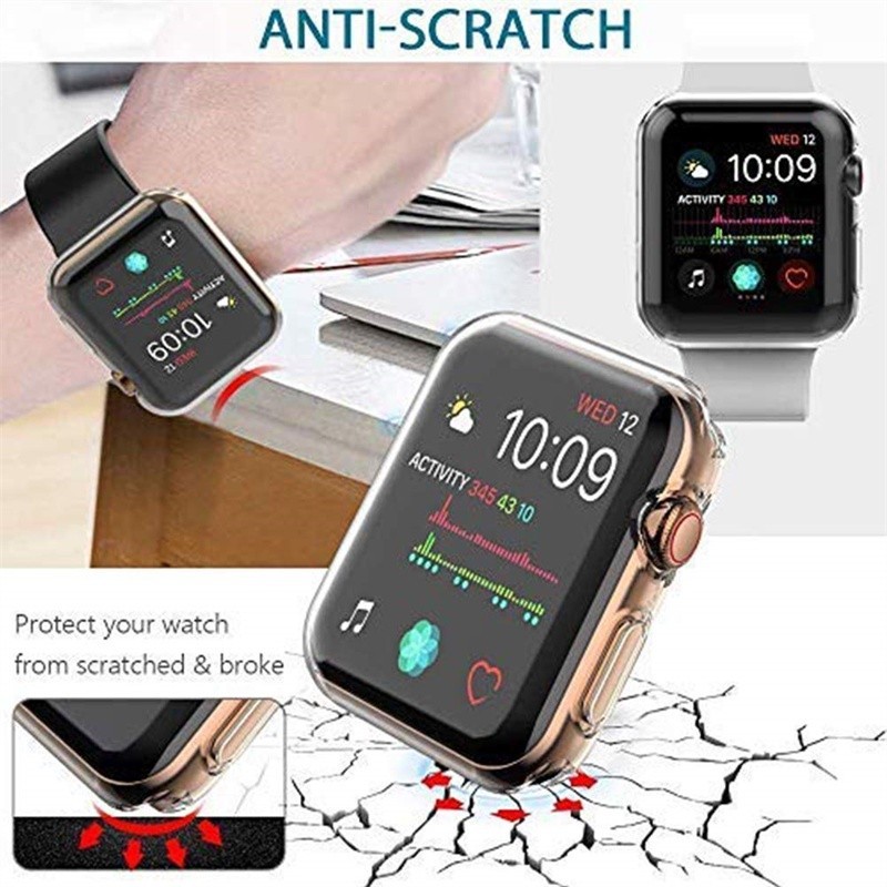 ชุบ TPU ป้องกันหน้าจอสําหรับ Apple Watch 10 9 6 4 SE 3 Ultra 2 ฝาครอบ iWatch 46 มม.49 มม.41 มม.45 มม.42 มม.38 มม.40 มม.44 มม.