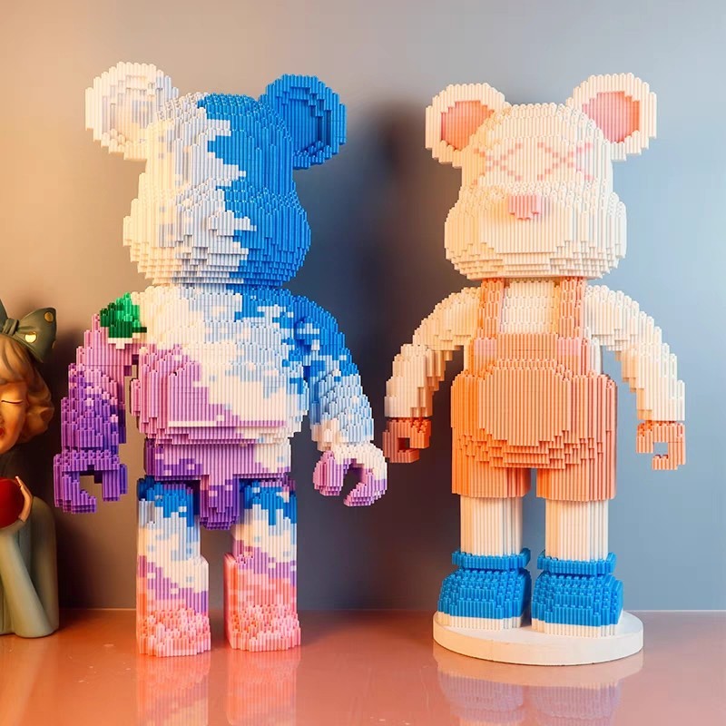ขนาดใหญ่ บล็อกตัวต่อ บล็อกอาคาร3D 55CM เลโก้ Sanrio หมีของเหลว ตกแต่งบ้าน บล็อกตัวต่อเลโก้ ของเล่นสําหรับเด็ก