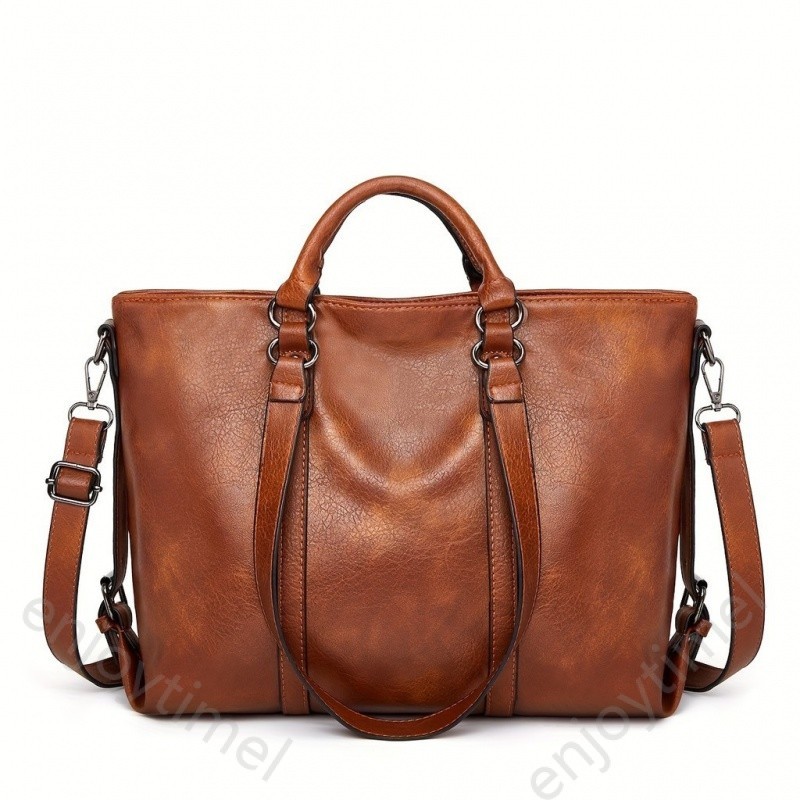 ผู ้ หญิง PU หนังกระเป ๋ าถือ Tote กระเป ๋ านุ ่ ม Retro Designer ขนาดใหญ ่ ความจุ Multi-pocket Casual สุภาพสตรีไหล ่ Crossbody กระเป ๋ าคริสต ์ มาสของขวัญปรับสายคล ้ องไหล ่ กระเป ๋ าราคาถูกบน