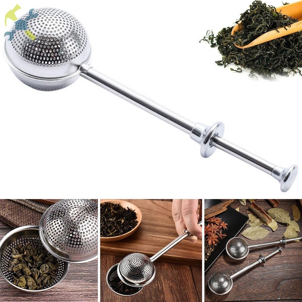Tea Ball Infuser สําหรับชาหลวมสแตนเลสตาข ่ ายชากรองยาว Steeper ชา Reusable ช ่ วง Diffuser SHOPTKC6637