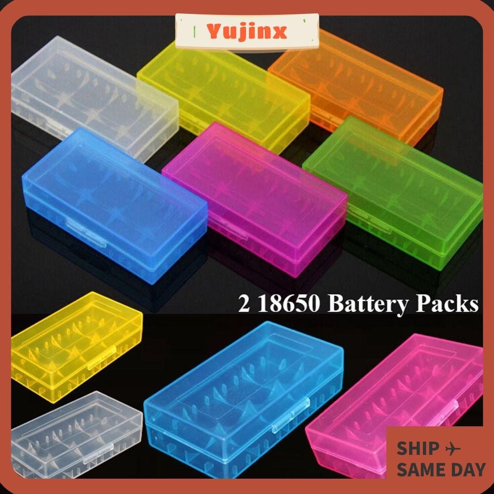แบตเตอรี่ YUJINX, 4 AA AA พลาสติก 18650 กล่องแบตเตอรี่, แบบพกพา Coloful Anti-slip Battery Holder Sto