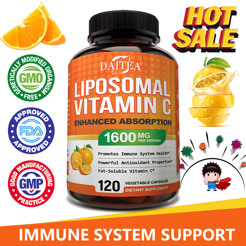 Liposomal Vitamin C 1600 มก . - ดูดซับสูงวิตามิน C, อาหารเสริมสารต ้ านอนุมูลอิสระและการสนับสนุนระบบภูมิคุ ้ มกัน