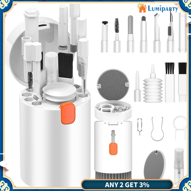 Lumiparty Q20 20-in-1 ชุดทําความสะอาดคีย์บอร์ด, เอียร์บัด, แล็ปท็อป, พอร์ตชาร์จโทรศัพท์และหน้าจอ, เลนส์กล้อง, คอมพิวเตอร์,