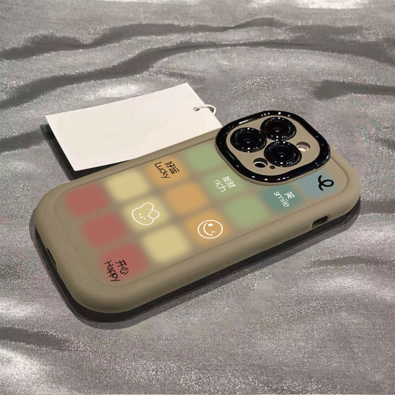 Smudge Blurry Square เหมาะสําหรับ Apple 15promax เคสโทรศัพท์ 12 สไตล์ใหม่ 13 Niche 11 เคสโทรศัพท์ขั้นสูง 14/13/12/11 รวมทุกอย่างเคสกันกระแทก 7/8 น่ารักการ์ตูน x/xs/xr ที่ไม่ซ้ํากันสร้างสรรค์