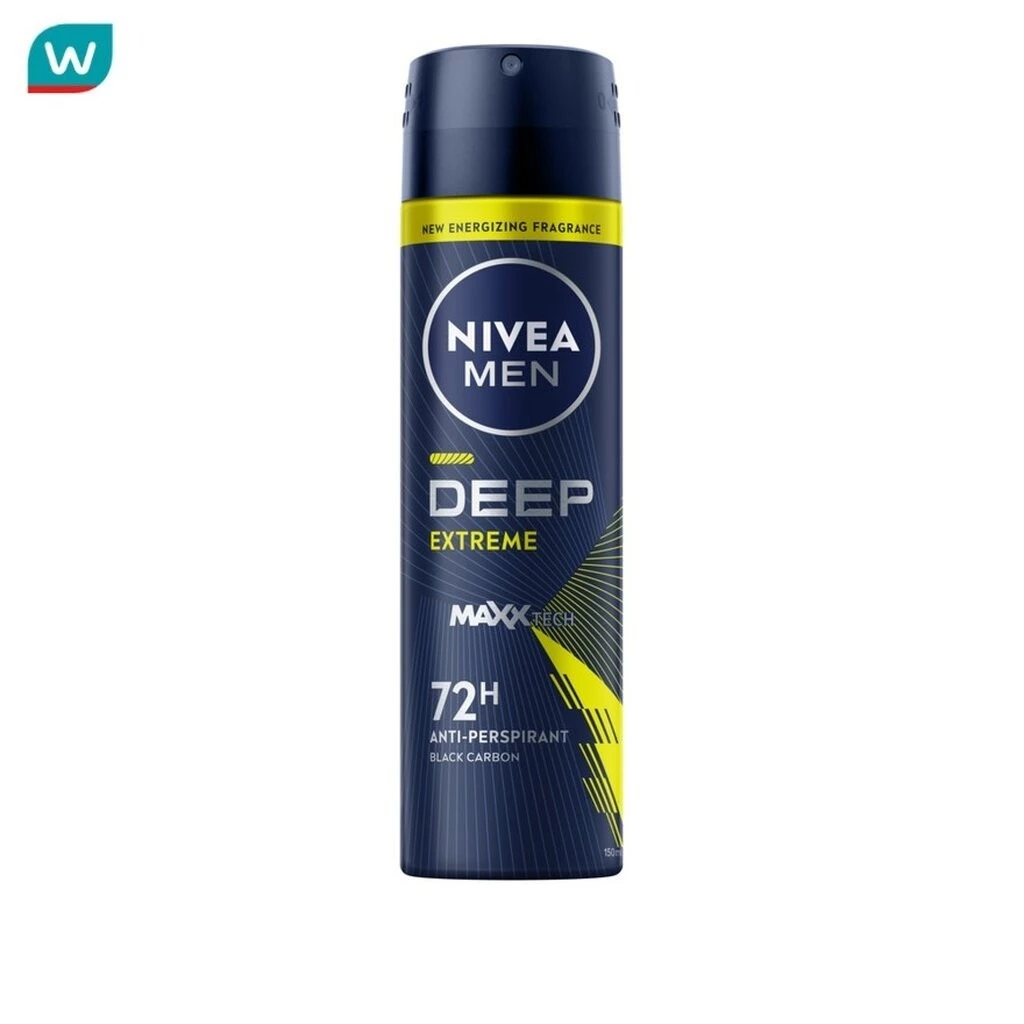 Nivea นีเวีย เมน สเปรย์ ดีพ เอ็กซ์ตรีม 150 มล. สเปรย์ ลดเหงื่อ ระงับกลิ่นกาย