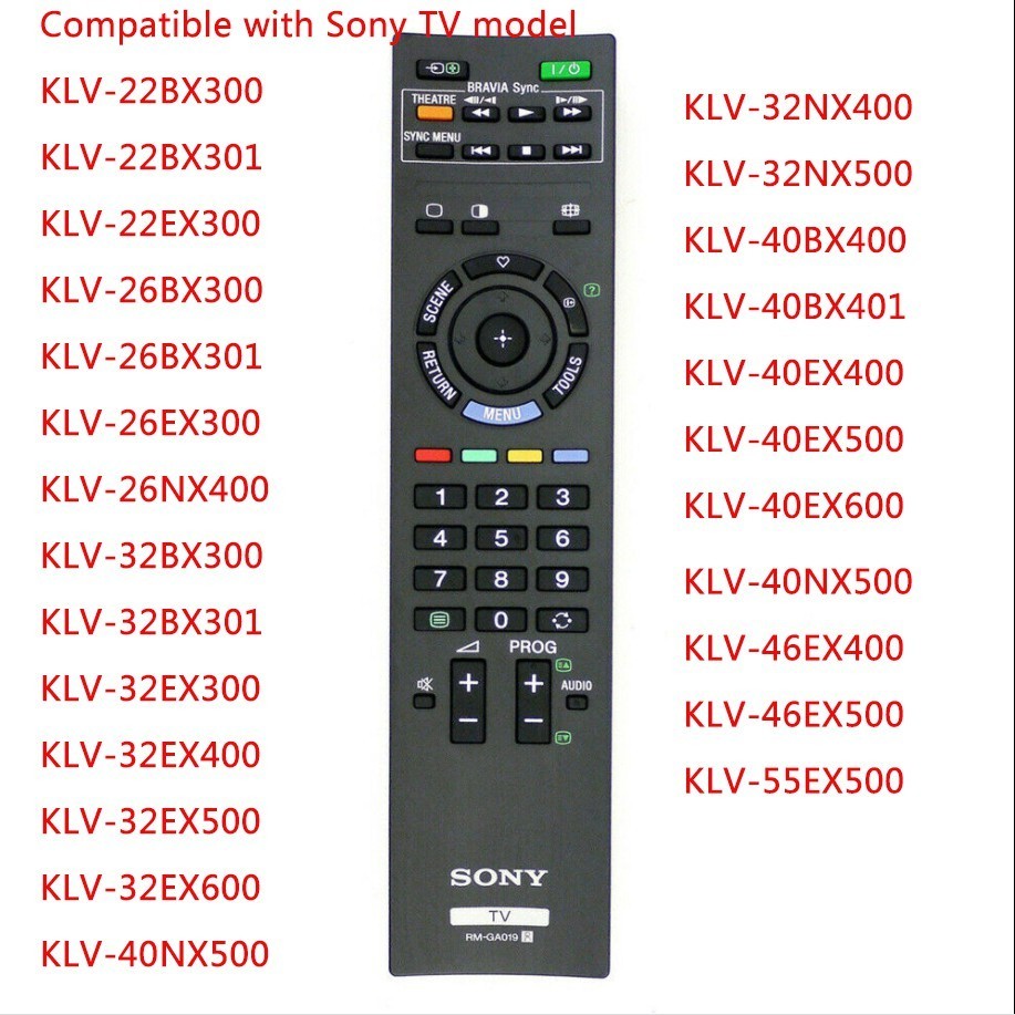 ใหม่สําหรับ Sony RM-GA019 Bravia TV รีโมทคอนโทรล RM-ED033 KLV-26BX300