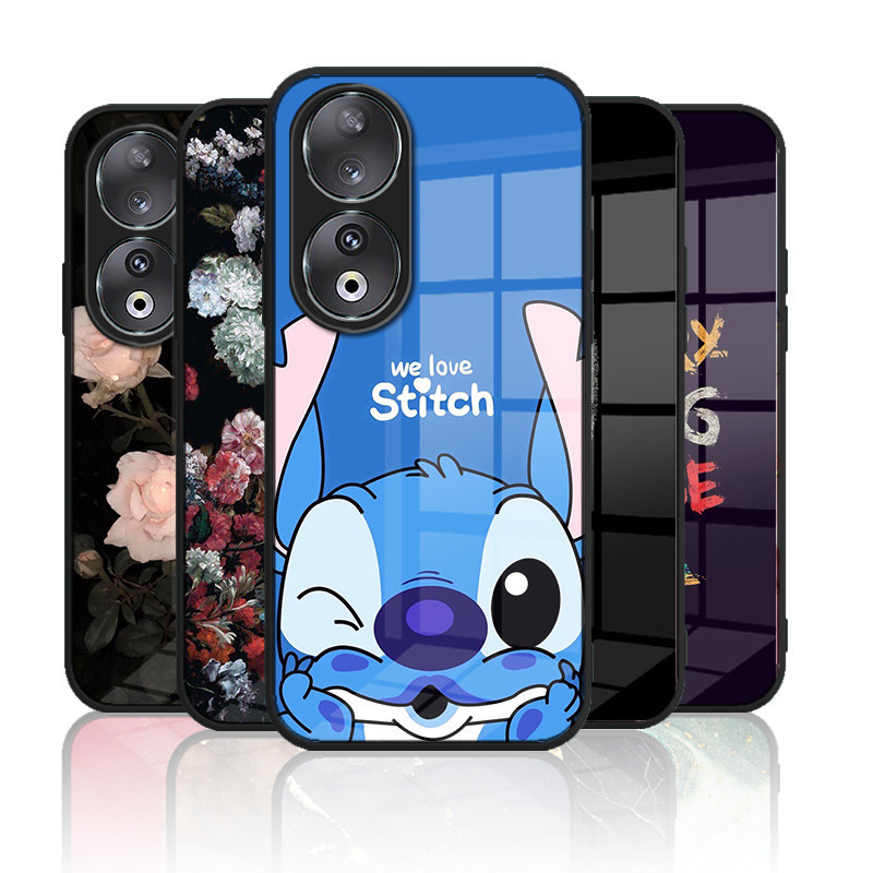 ปลอกแก ้ ว Huawei honor 90 5g / honor 90 pro 5g เคสกระจกนิรภัย Hard Back Cover Soft Silicon Edge