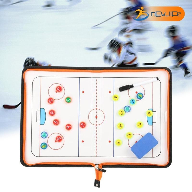 [Shiwaki5 ] Ice Hockey Training Assistant อุปกรณ ์ เสริมเครื ่ องมือพับได ้ พร ้ อมปากกามาร ์ กเกอร ์ สําหรับเกมเทนนิสฟุตบอล