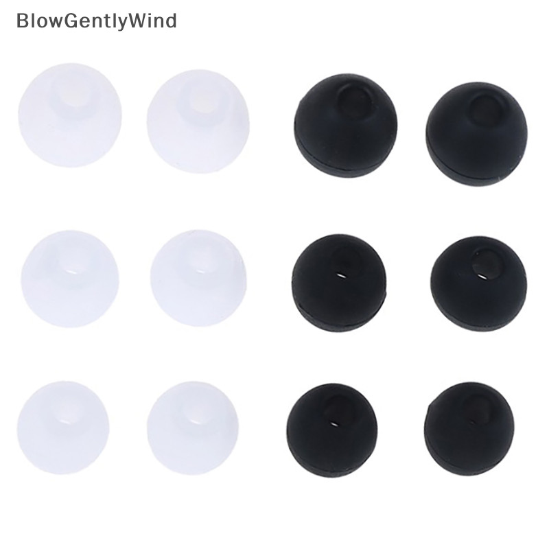 Blowgentlywind 6 คู่/2*(S + M + L) ยางซิลิโคนปลั๊กอุดหู Universal หูฟังชนิดใส่ในหูหูฟังเปลี่ยนหูฟังแผ่นรองหูฟังเบาะ BGW