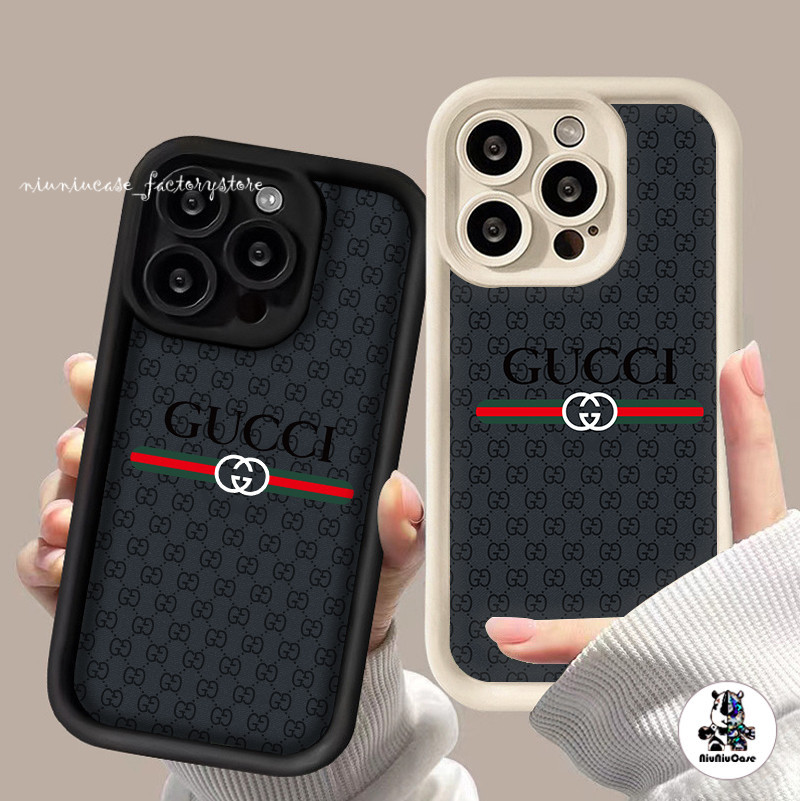 เคสไอโฟน11 13 GUCCI Pattern เคสโทรศัพท์ For iPhone 11 12 13 14 15 Pro Max XR X XS Max 6 7 8 14 Plus SE เคส Soft TPU Case