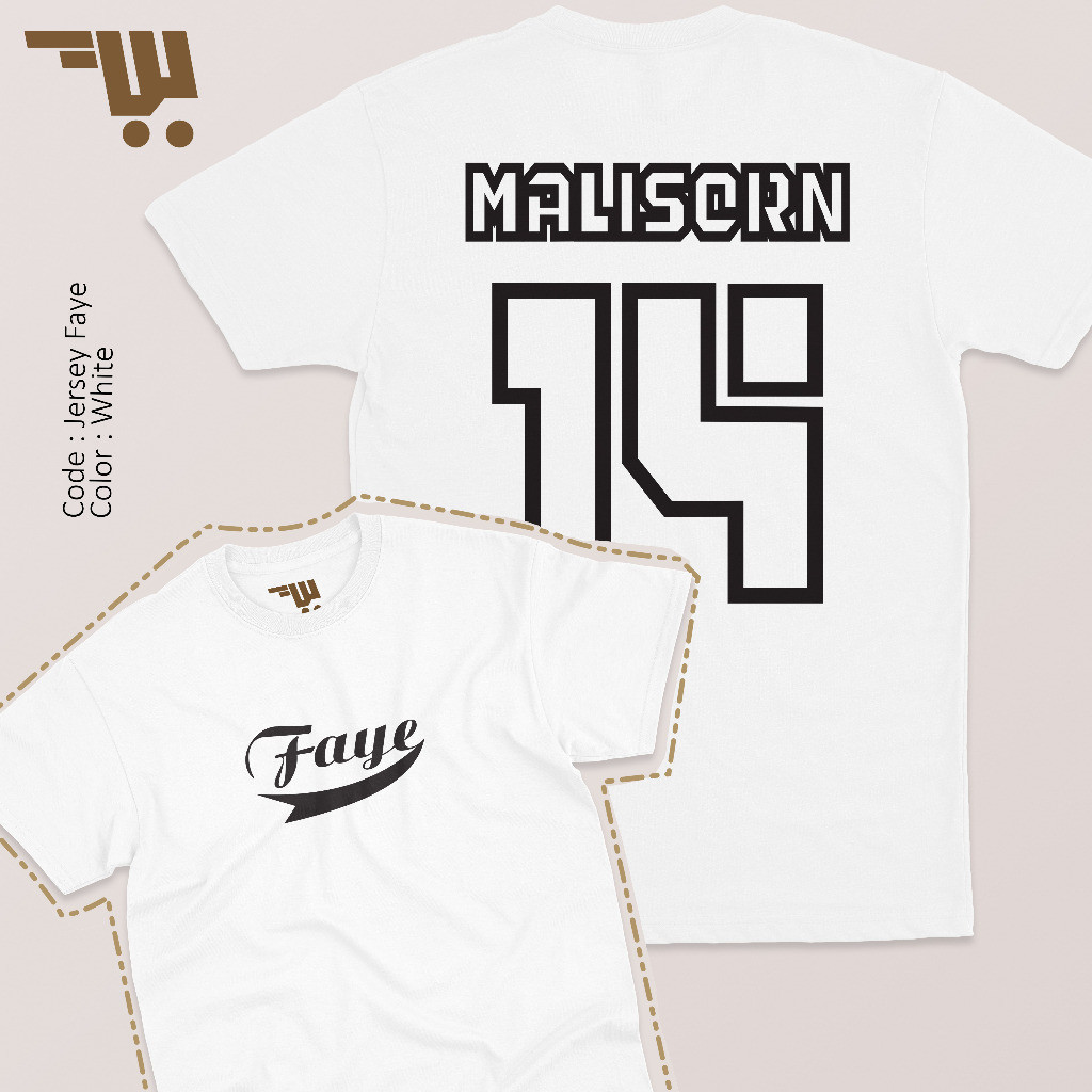 FAYE&YOKO👕👕Monica - เสื ้ อยืด Kaos Jersey Yoko Apasra Faye Malisorn Number Back Unisex Cotton Combe