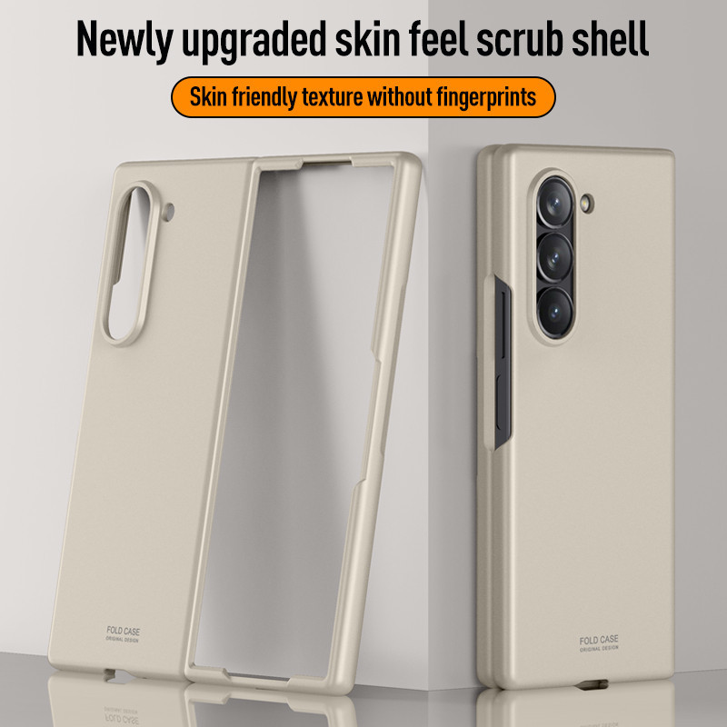 สําหรับ Samsung Galaxy Z Fold 6 กรณี ELVEV Slim Skin Feel Hard PC Matte พับ Anti-fall Cover