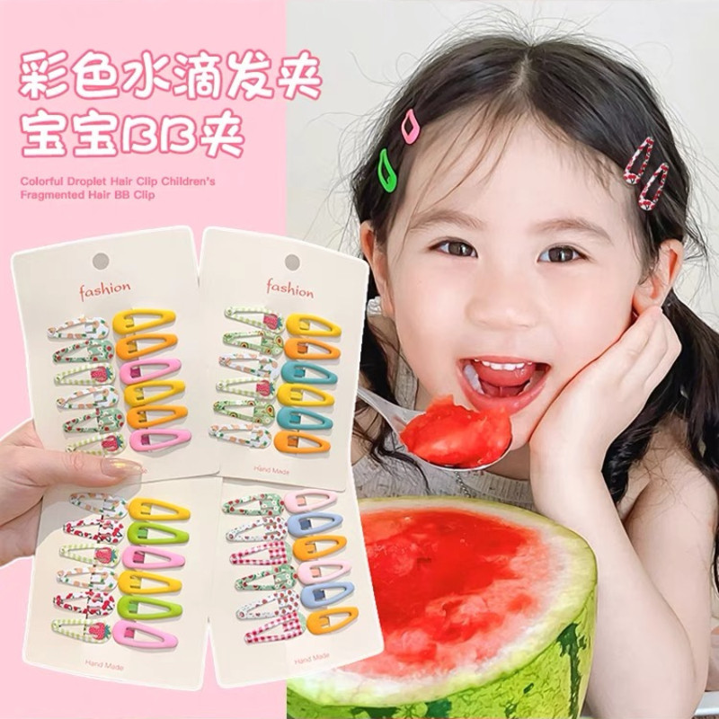 12 ชิ ้ นแฟชั ่ นเกาหลีหวานน ่ ารักสีลูกกวาดBB กิ ๊ บติดผมชุดสําหรับเด ็ ก