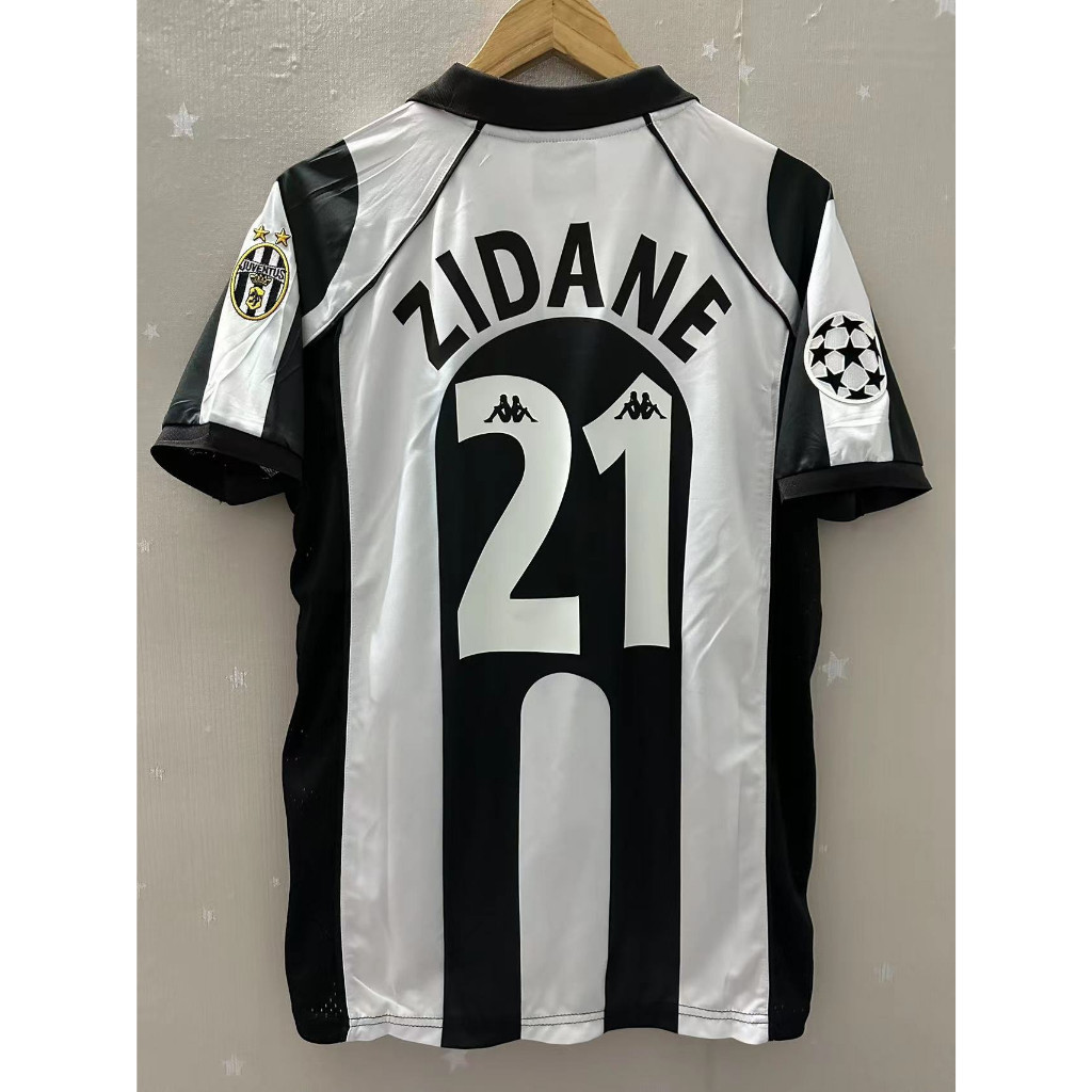 97-98 ยูเวนตุส DEL PIERO คุณภาพสูง Home Retro Soccer Jersey เสื้อยืดที่กําหนดเองเสื้อฟุตบอล ZIDANE INZAGHI