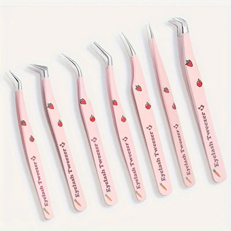 แหนบสตรอเบอร์รี่เครื่องมือทําเล็บเล็บเครื่องมือเล็บสีชมพูน่ารัก นิบิรุดู