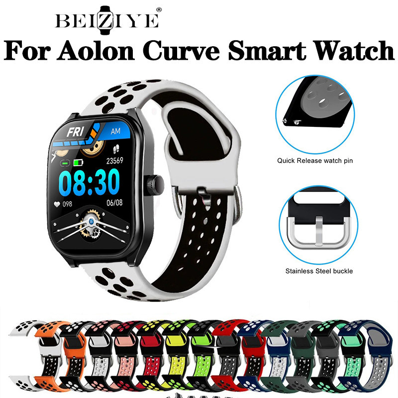 สายนาฬิกาซิลิโคนสําหรับ Aolon Curve Strap Sport Replacement Strap สําหรับ Aolon Curve Smart Watch Watch Watch Watchbands