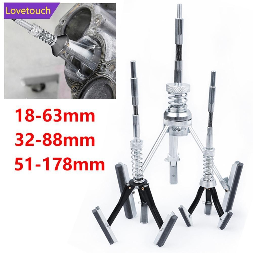 Lovetouch เหล็กสามขากรรไกร Sander เส้นผ่านศูนย์กลางภายในเครื่องบดเครื่องยนต์รถกระบอกเบรค Bore Hone เครื่องมือเพลายืดหยุ่น Honing 18-63 มม.A3W1