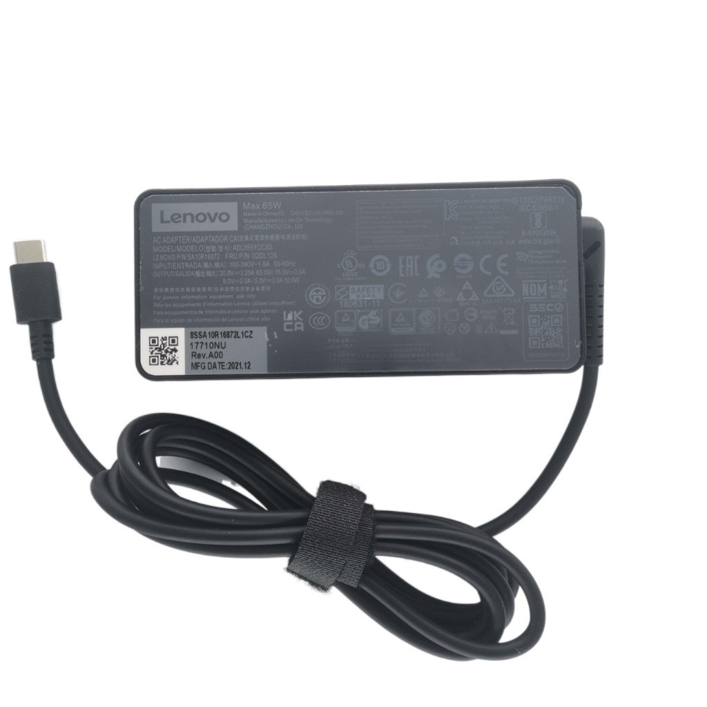 ใหม่ Lenovo 3.25A 65W USB-C Type C อะแดปเตอร์ชาร์จไฟสําหรับ ThinkPad X1 Carbon T470s T480s