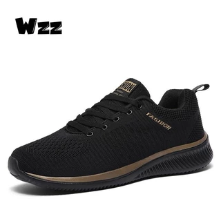 WZZ 2026 ขนาด 36-48 2026 ผู้ชายและผู้หญิงแฟชั่น Kasut Wanita Breathable Ultra Light ลื่นสบายๆกีฬารองเท้าวิ่ง