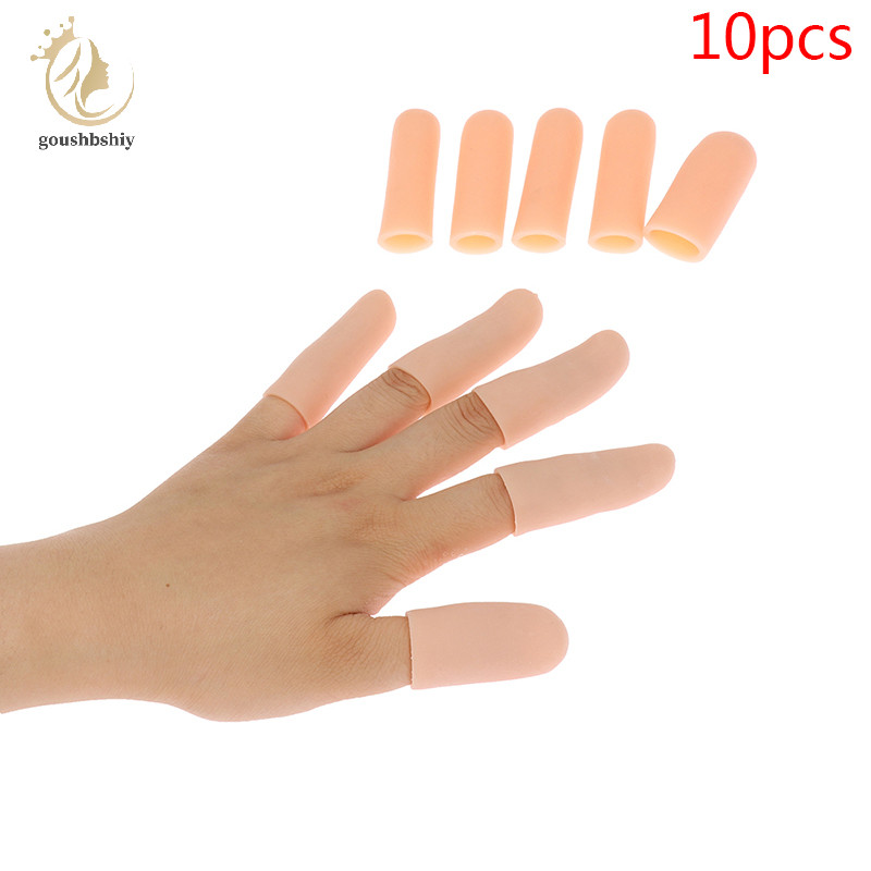 [goushbshiy] 10 ชิ้น/เซ็ตซิลิโคนเจลหลอดมือป้องกันนิ้วบรรเทาอาการปวดนิ้วหัวแม่มือหมวก TH
