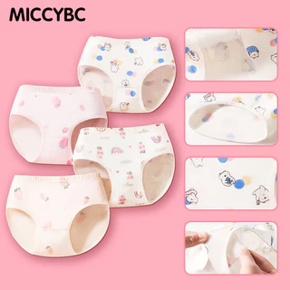 【Bangkok Delivery】4 ชิ้น 1-9 ปี เด็กผู้หญิง babygirl ชุดชั้นในเด็ก ผ้าฝ้าย ความปลอดภัย ชุดชั้นในเด็กผู้หญิง เจ้าหญิง การ์ตูน พิมพ์ ชุดชั้นใน Elsa